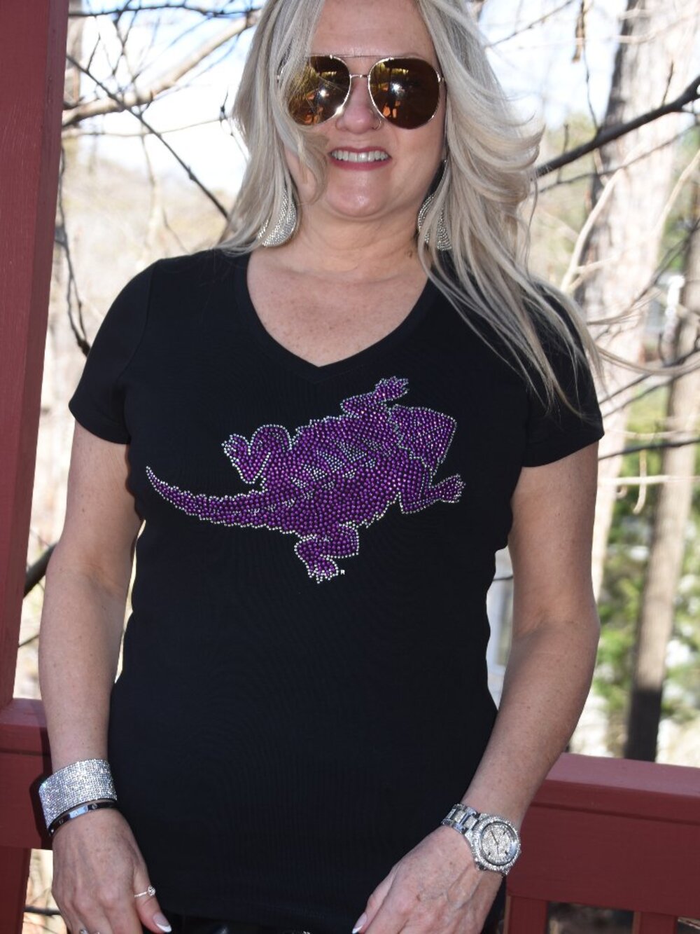 TCU  rhinestone & rhinestud short Sleeve Shirt XS S M L XL XXL 1X 2X,3X,4X,5X